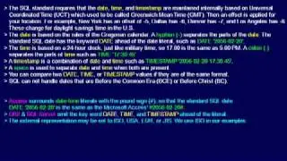 SQL 052 Data Types, Date, Time and Timestamp Data, Compare Database Usage