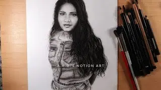 Charcoal Drawing - Timelapse || Commission Art
