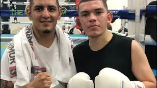Marco flores after sparring Juan Heraldez