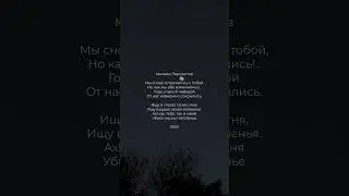 Мы снова встретились с тобой | Лермонтов  #стихи #поэзия