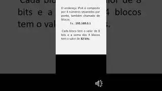 Endereçamento ipv4 | Endereçamento IP | Internet Protocol | endereço IPv4 e IPv6 Informática Básica