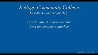 Moodle 4+ Course Import