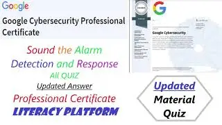 Sound the Alarm Detection and Response Quiz Answers Coursera, #google  #cybersecurity | Course 6