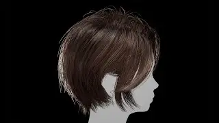 Unreal Engine 4. Hair for games(haircards). Asset presentation.