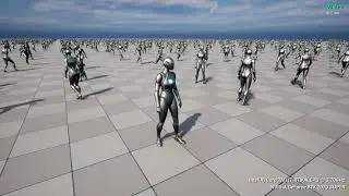 VAMP - 10,000 original Quinn in UE5.2 with Nanite enabled and HISM