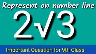 Represent 2√3 on the number line, Locate 2√3 on number line, 2√3 on number line,
