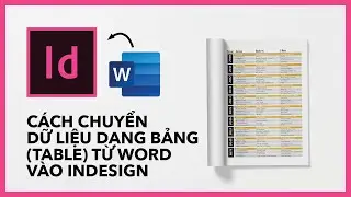 InDesign - Cách chuyển Table từ Word vào InDesign -  How to copy Table from Word to InDesign