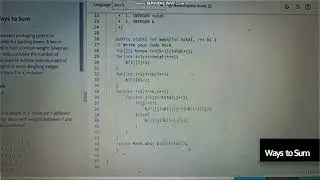 Ways to Sum HackerRank Code in Java.