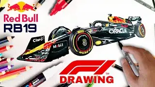 Drawing F1 RB19  RED BULL RACING | Realistic Drawing | CunsArt