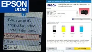 cara atasi mismatch between the paper size settings on your computer & printer || kertas tidak cocok