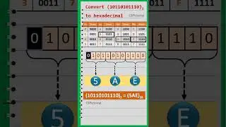 Binary to Hexadecimal #Shorts #computer #learning #education