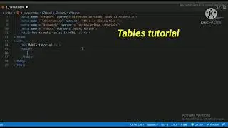 How to create Tables in HTML