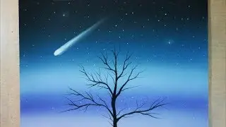 How to Draw a Night Landscape Easy Step by Step - Tutorial