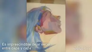 Retrato de mujer azul