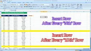 How To Insert Rows After Every Nth Row in excel