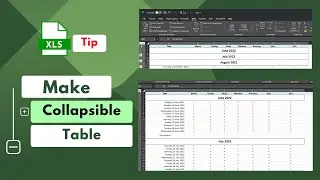 Make collapsible group or table in Excel | Excel grouping | Collapse table