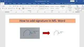 How to add signature in Word