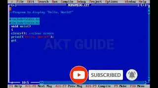 C program to print hello world// hello world//akt guide
