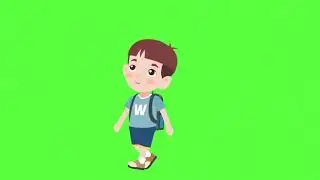 human walk alone green screen
