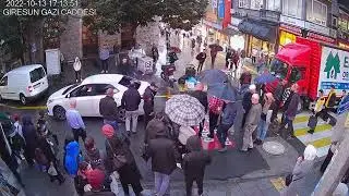 Giresun'da trafikte akıl almaz olay, yorumu sen yap