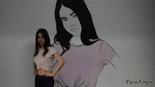 PINTA UN MURAL CON UNA MODELO