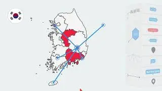 South Korea Map Toolkit | After Effects Infographics - Envato elements
