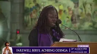 Beryl Odinga’s Daughter Delivers HEARTWARMING Tribute During Requiem Mass
