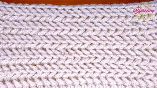 Crochet Herringbone Stitch (Double / single) 2 row repeat! 🤩🌸