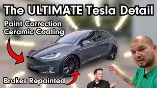 Detailing the DIRTIEST TESLA Model X - Ceramic coating and machine polishing
