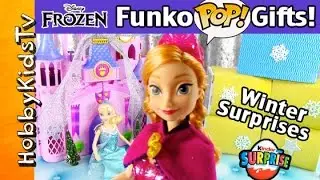 Disney Frozen Movie Surprise Gifts! FUNKO Pop, Kinder Egg Chocolate Tiny Dolls HobbyKidsDisney