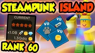 NEW STEAMPUNK ISLAND!! MAX RANK & PERKS!! | - Roblox Blade Throwing Simulator