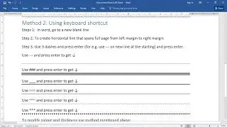How to Insert a Line in Word (2007/2010/2013/2016/365) |  How to Make a Line in Word [updated-2018]