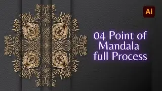 04 points of mandala Design tutorial full process