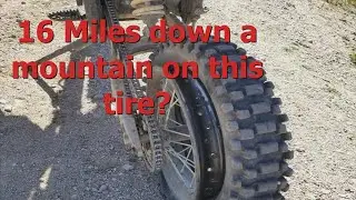 16 miles down a mountain with a flat tire...
