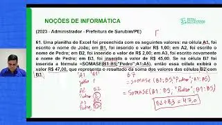Excel em questões - Informática para o Instituto IGEDUC