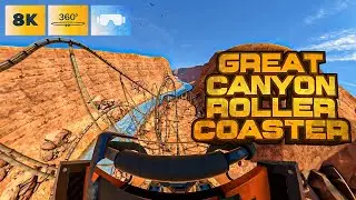 Great Canyon 🎢 Epic VR roller coaster ride [360° 8K]