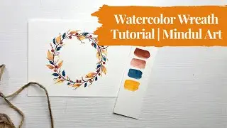 Relax and Paint With Me Watercolor Wreath | Beginners Tutorial | Unwindle
