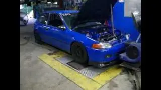 K20a2 EG 75 shot nitros tuning with aem ecu