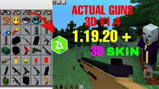 ACTUAL GUNS 3D V1.4 [NEW UPDATE] MOD MINECRAFT PE 1.18 1.19+