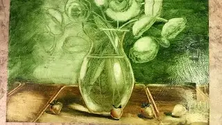 How to paint poppies using oil painting technique, part 1
