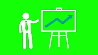 Business show planning icon green screen | animated icon green screen