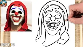 HOW TO DRAW TOP RED CRIMINAL BUNDLE FREE FIRE FF - DRAWING RED CRIMINAL - Gambar Free fire
