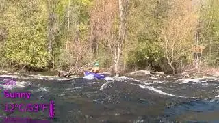 Slinging a boat around in Zig Zag Rapids on the Middle Madawaska River in Ontario