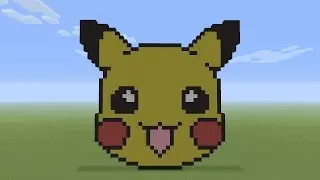 Minecraft Pixel Art - Pokémon Pikachu Head