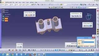 Catia 3D Basic Level-2: Use of boolean operation - intersect