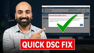 DSC Issue in DGFT COO general exception error