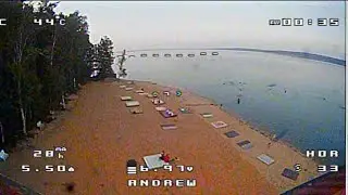 Полеты на озере Увильды, краши, Eachine Trashcan crash, blheli 48kHz, betaflight 4.2 (улучш.)
