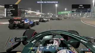 Vettel in Bahrain - TV Pod view (F1 2021 Gameplay)