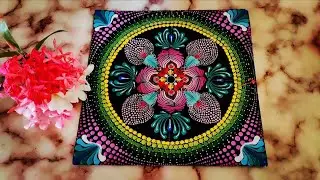 Dot mandala painting for beginner/Dot mandala painting on mdf/EASY dot mandala painting/DIY