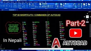 50 Shortcuts & Commands Of Autocad Along With Examples || Autocad 50 Shortcuts || Part-2